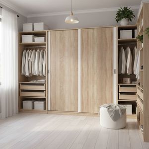 Armario Lara 2 puertas correderas 208x180x55 cm