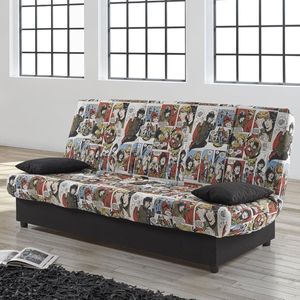 Sofá cama Julieta 3 plazas sistema clic clac 85x184x75 cm