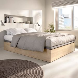 Canapé Lan diseño abatible con zapatero 12 pares natural