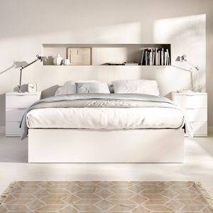 Estructura de cama Alice con 4 cajones blanco 36,7x160x196,4 cm