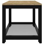 Mesa-de-centro-Gobun-con-estante-inferior-marron-claro-negro-45x90x45-cm