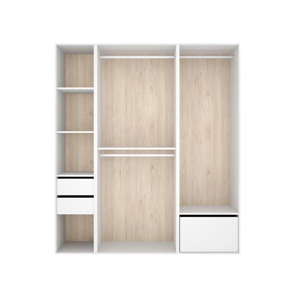 Armario-vestidor-Suit-con-tres-barras