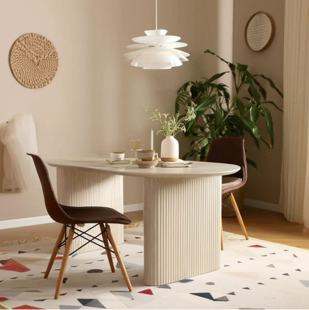 Mesa-de-comedor-Phirisa-2-extensibles-individuales-traventino-75x150-190-230x90-cm-ambientada-mesa-cerrada