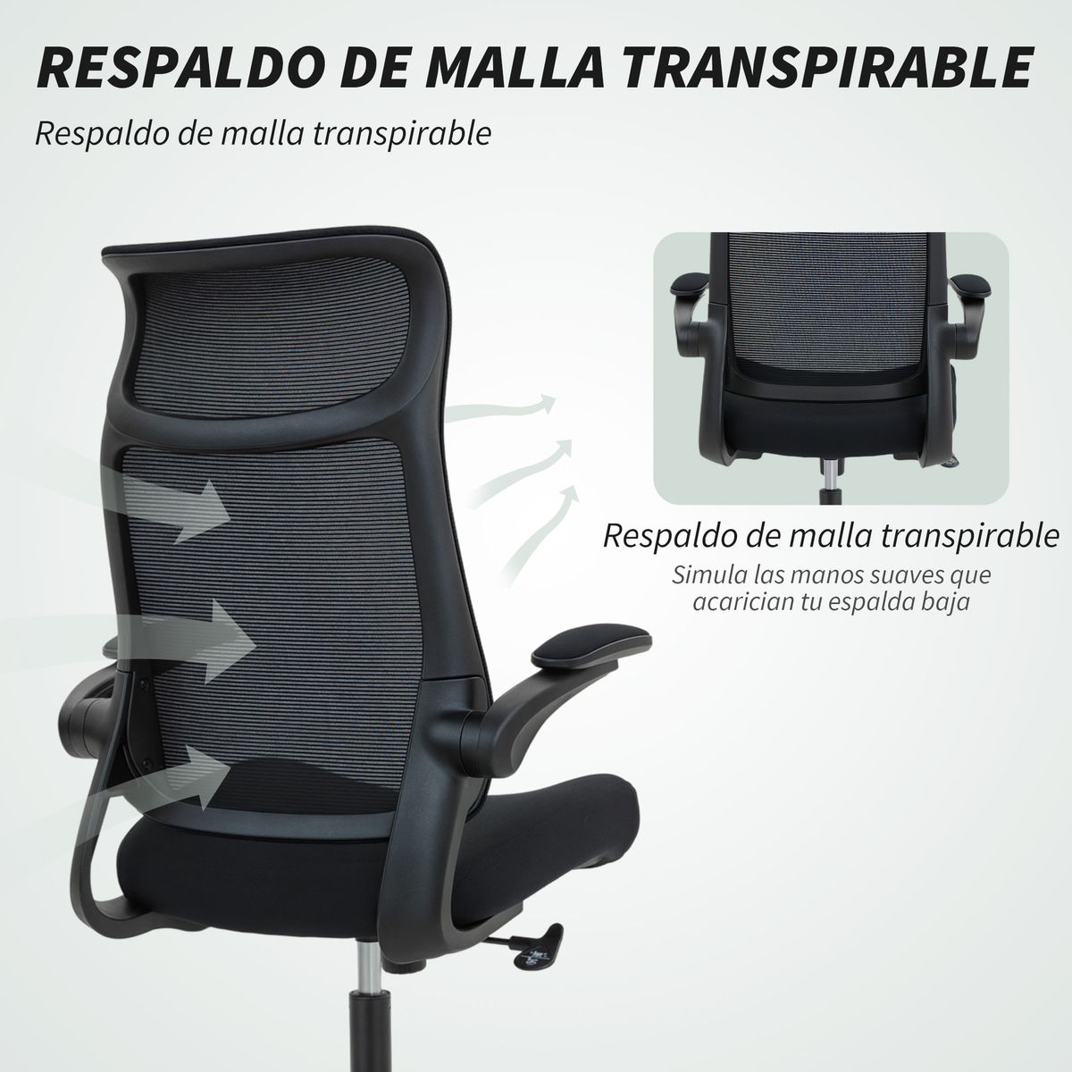 Silla-de-oficina-Luha-Homcom-transpirable