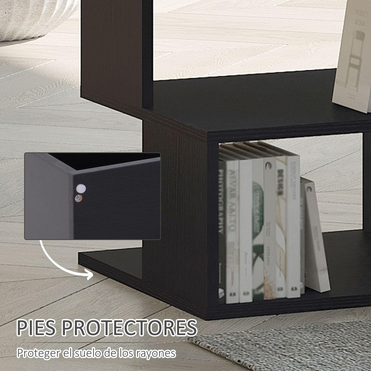 Mesa-auxiliar-Valery-Homcom-3-niveles-abiertos-43x40x40-cm