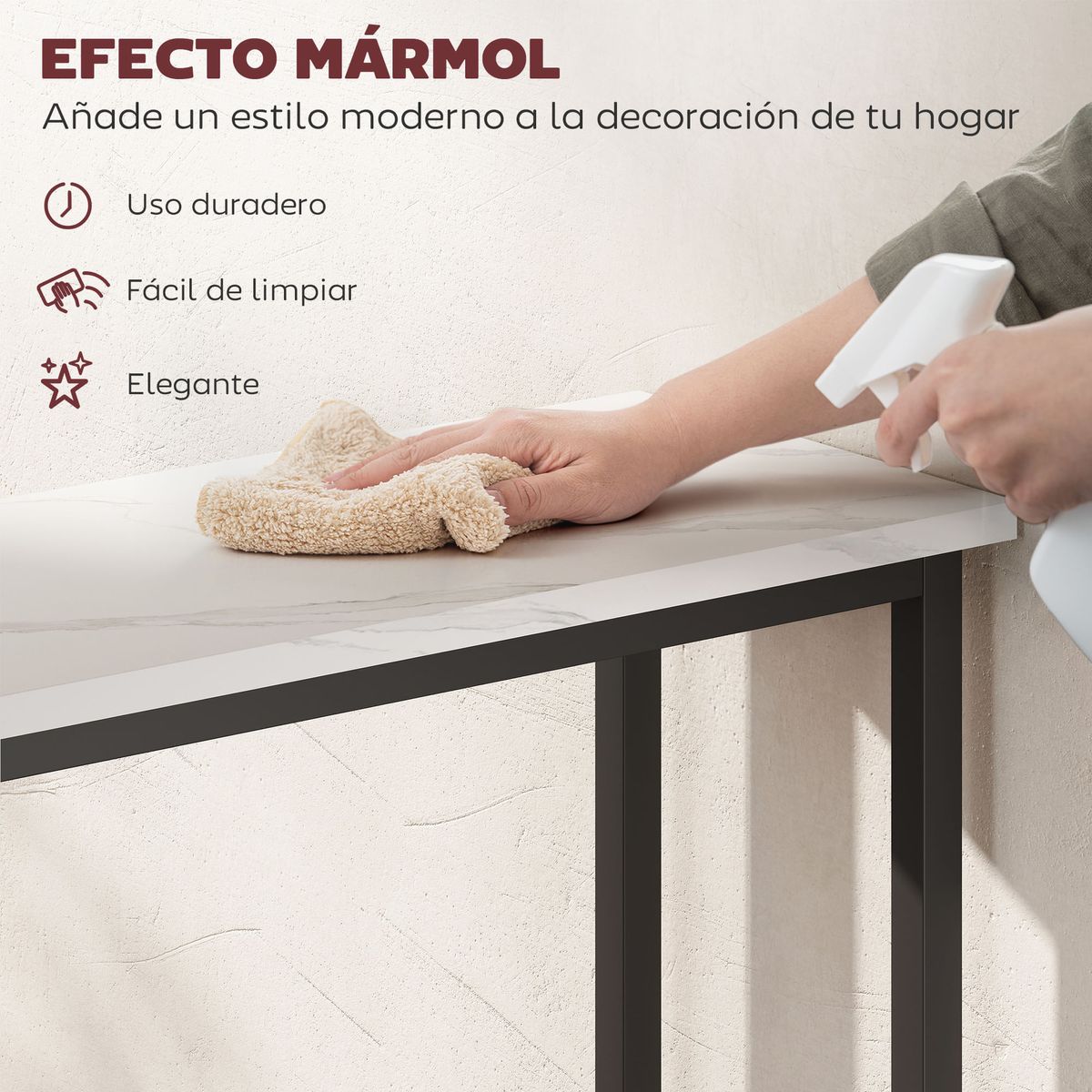 Consola-Diamante-Homcom-blanco-negro-76x75x24-cm-