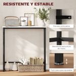 Consola-Diamante-Homcom-blanco-negro-76x75x24-cm-