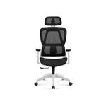 Silla-de-oficina-Ergo-altura-regulable-transpirable-blanco-118-124x70x70-cm-frontal