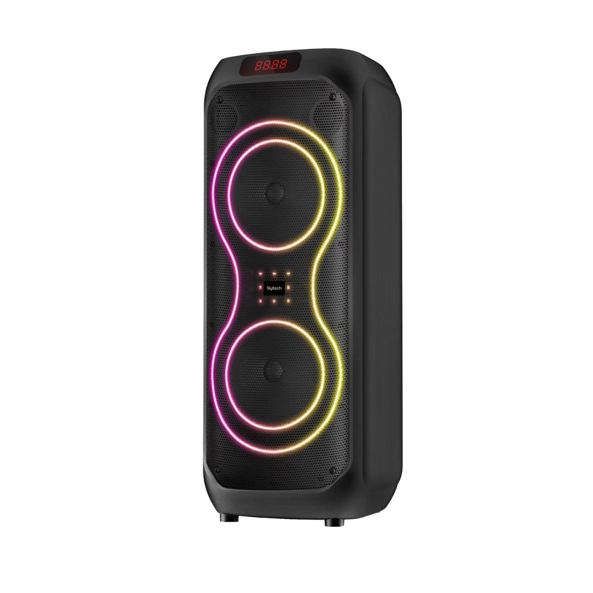 Altavoz-portatil-Sytech-Zamba-Flow-90W-290-Bluetooth-V5.3-con-microfono-y-mando-negro
