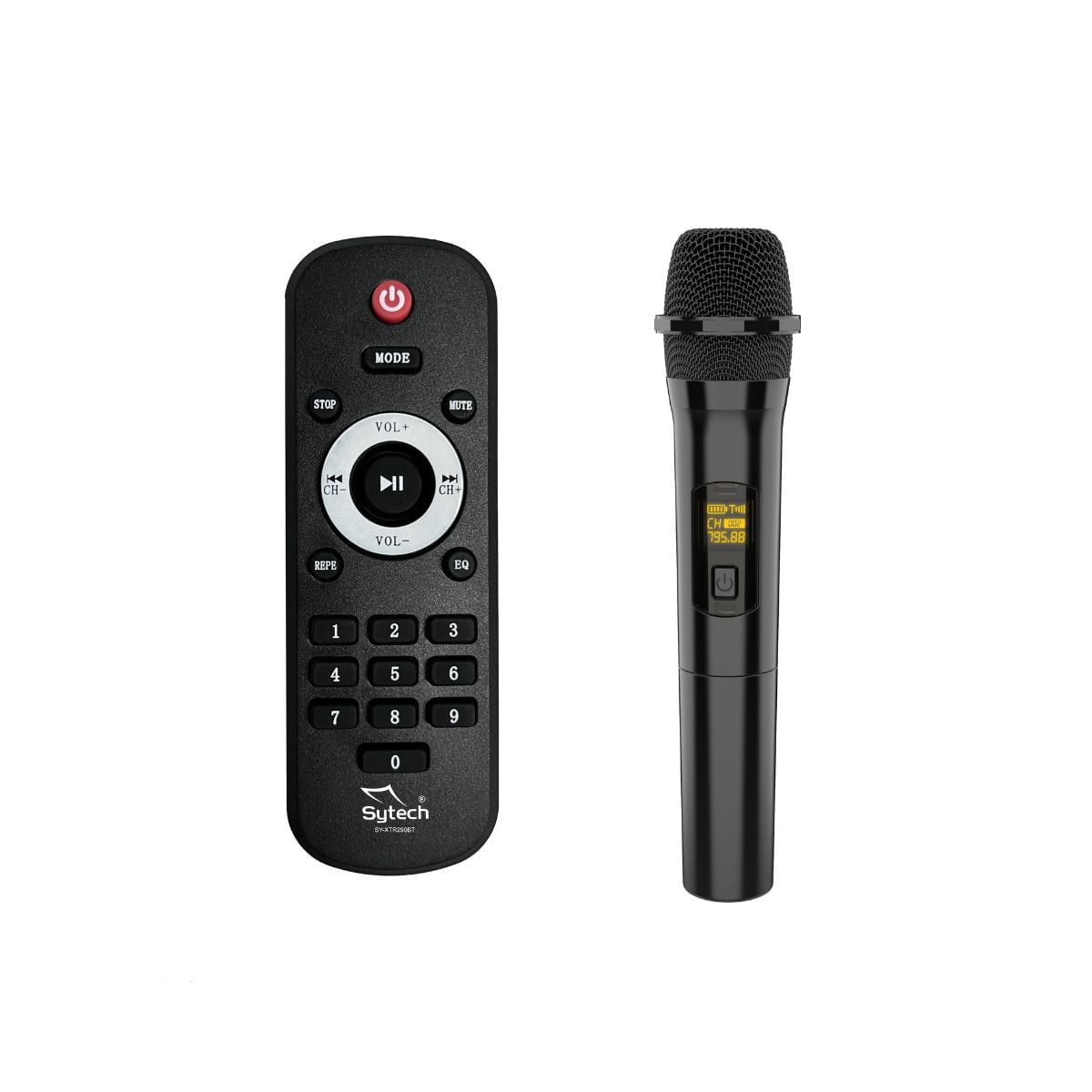 Altavoz-portatil-Sytech-Zamba-Flow-90W-290-Bluetooth-V5.3-con-microfono-y-mando-negro