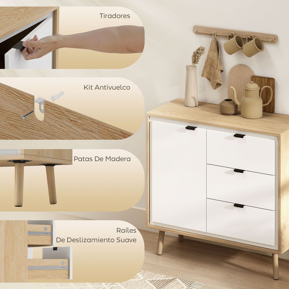 Aparador-Vivo-Homcom-ideal-para-comedor