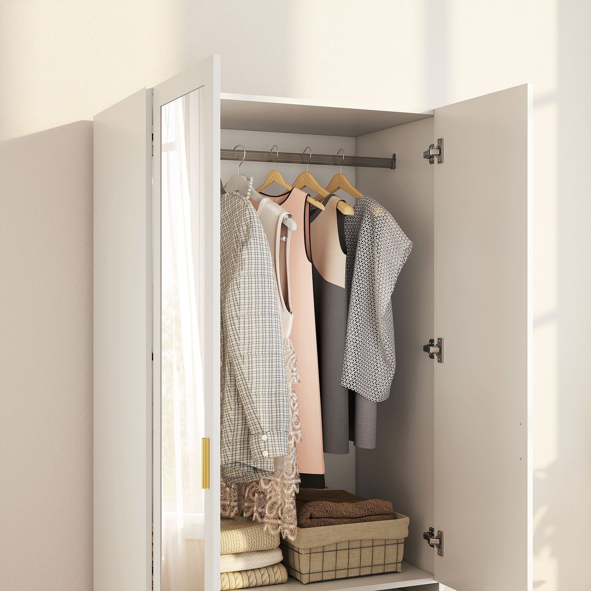 Armario-Nordika-Homcom-detalle-interior