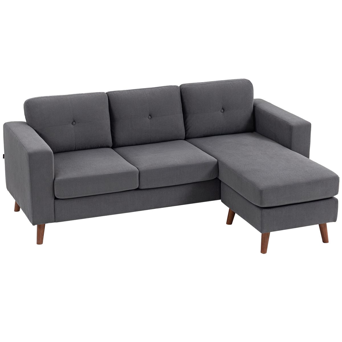 Sofa-chaiselongue-Bosque-Homcom-con-patas