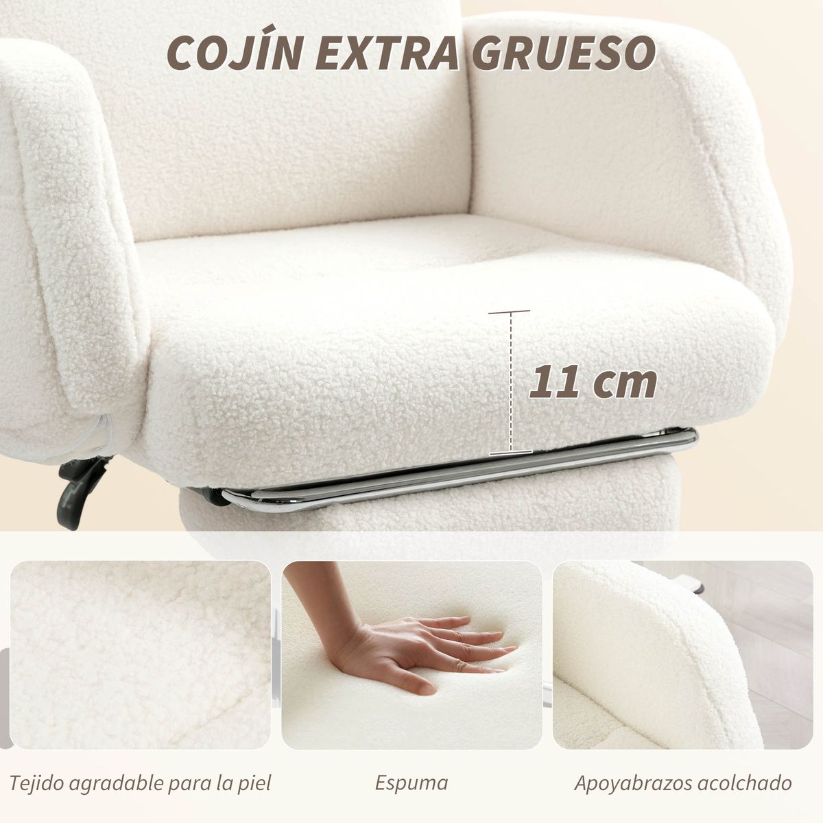Silla-de-oficina-Prisma-Homcom-acolchado