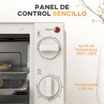 Horno-de-sobremesa-King-Homcom-750W-9L-temporizador-blanco-35-cm-