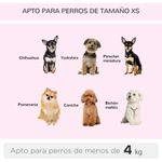 Transportin-Pawhut-2-en-1-carrito-altura-regulable-rosa-55-104x42x25-cm