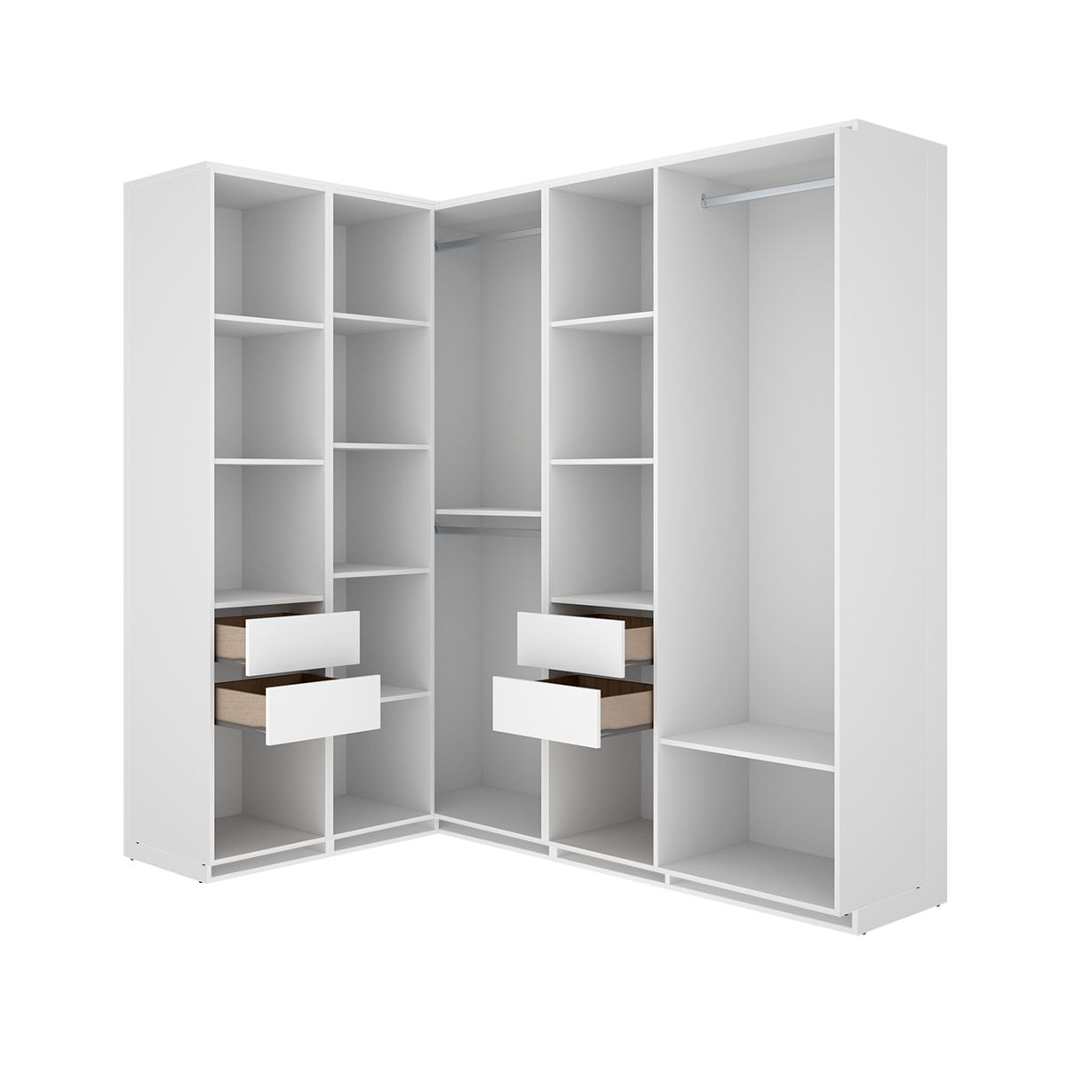 Armario-vestidor-Suit-3-barras-amplios-cajones