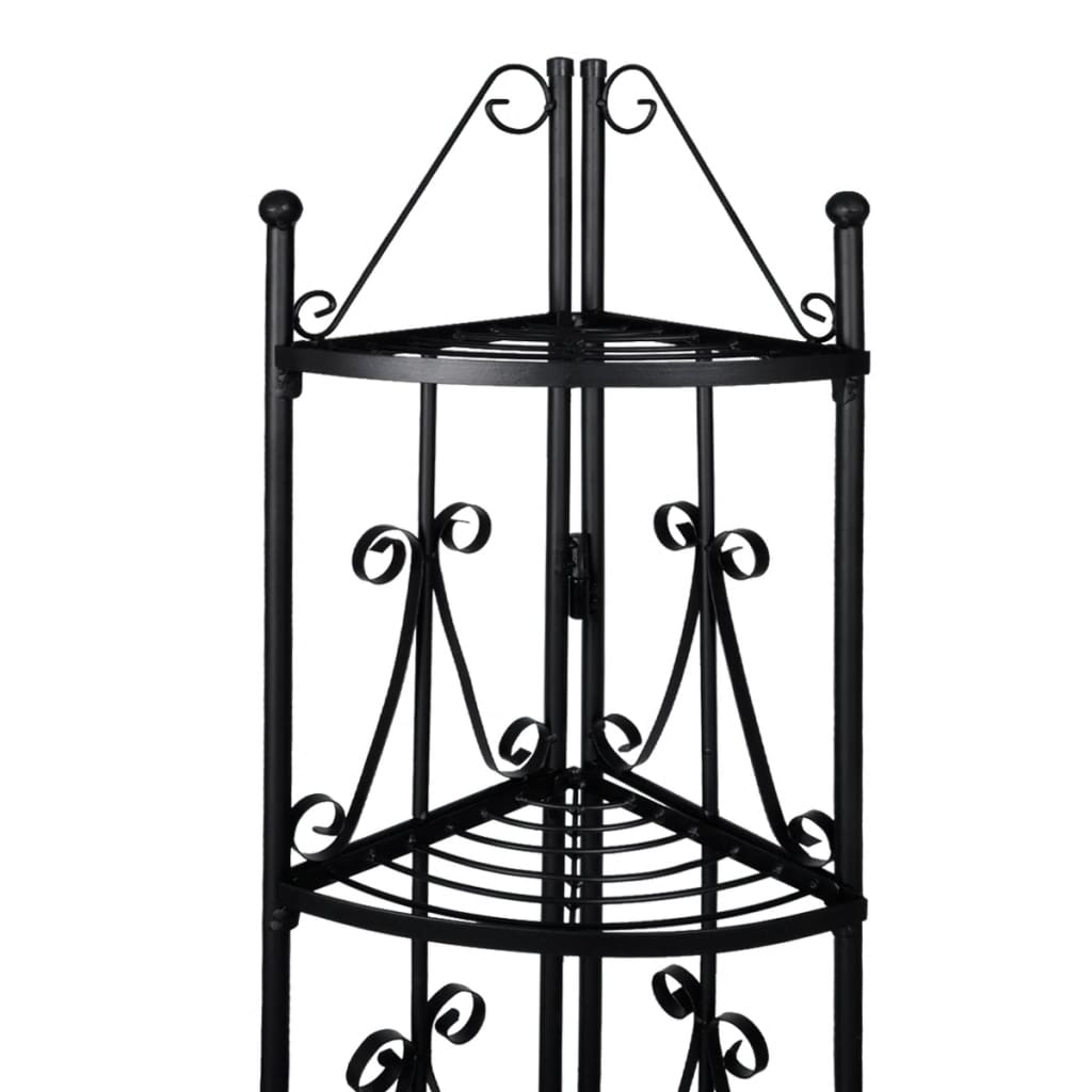 Soporte-para-plantas-Classic-5-niveles-negro-160x36-cm-