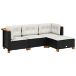 Sofa-de-exterior-Dream-modular-4-piezas---5-cojines-negro