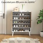 Zapatero-Therian-Homcom-2-puertas-con-baldas-ajustables-blanco-natural-97x75x35-cm