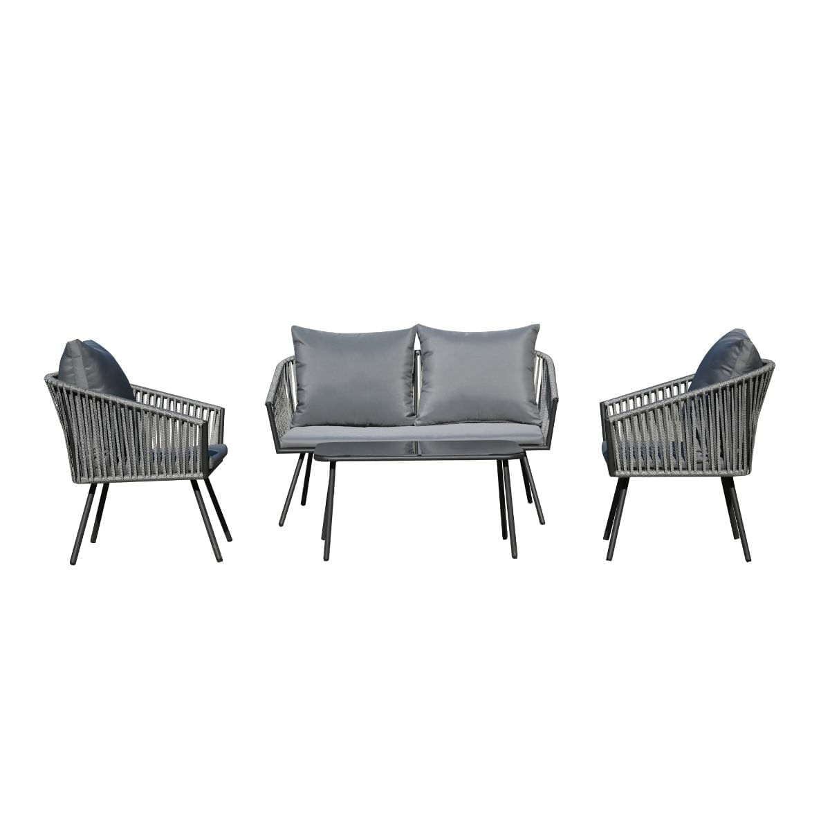 Conjunto-de-jardin-Torino-sofa-doble---2-sillas---mesa---cojines-gris