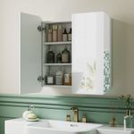 Armario-de-baño-Arona-Homcom-2-puertas-con-espejo-blanco-66x13x68-cm