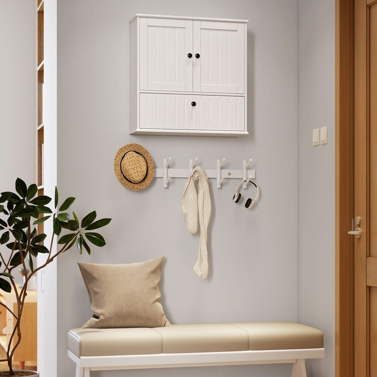 Mueble-de-baño-Brisa-Homcom-3-puertas-blanco-60x195x60-cm