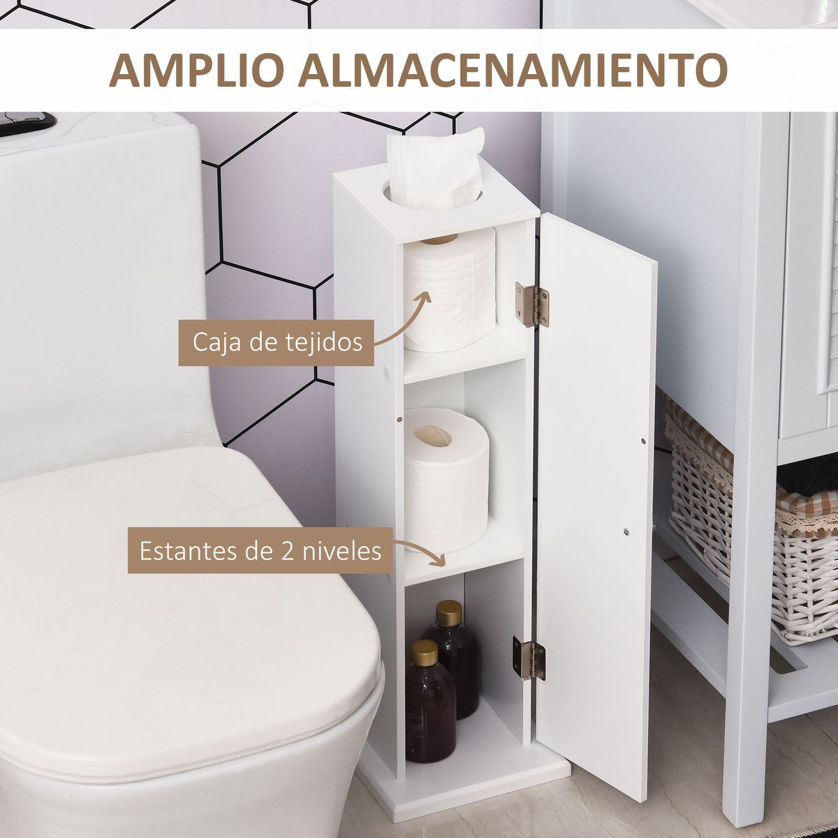 Mueble-de-baño-Monica-Homcom-1-puerta---orificio-superior-blanco-65x195x195-cm-