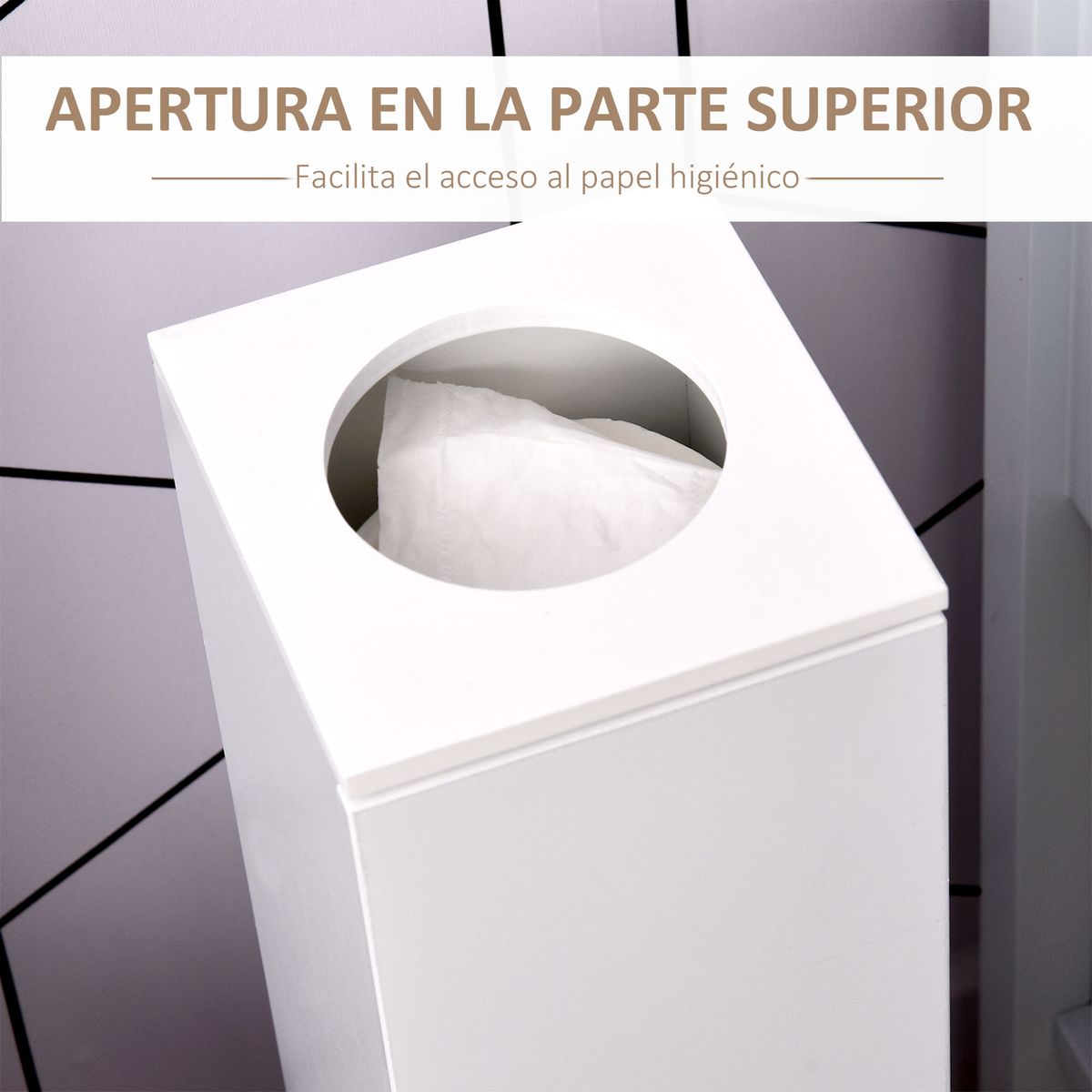 Mueble-de-baño-Monica-Homcom-1-puerta---orificio-superior-blanco-65x195x195-cm-
