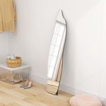 Espejo-de-pie-Aria-Homcom-irregular-negro-160x40-cm