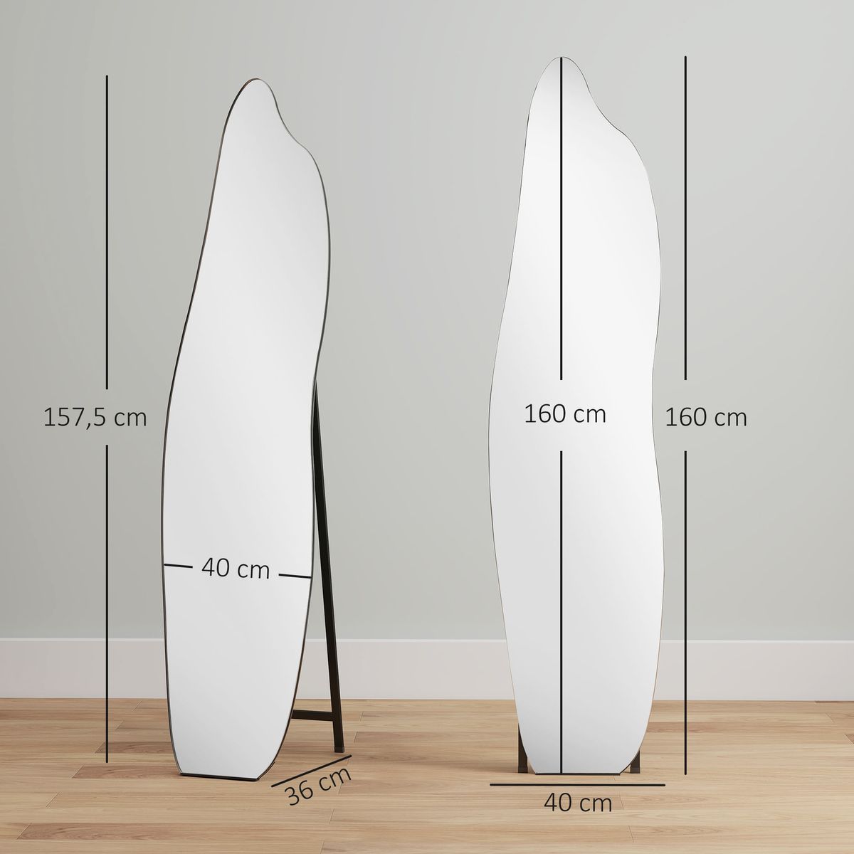 Espejo-de-pie-Aria-Homcom-irregular-negro-160x40-cm