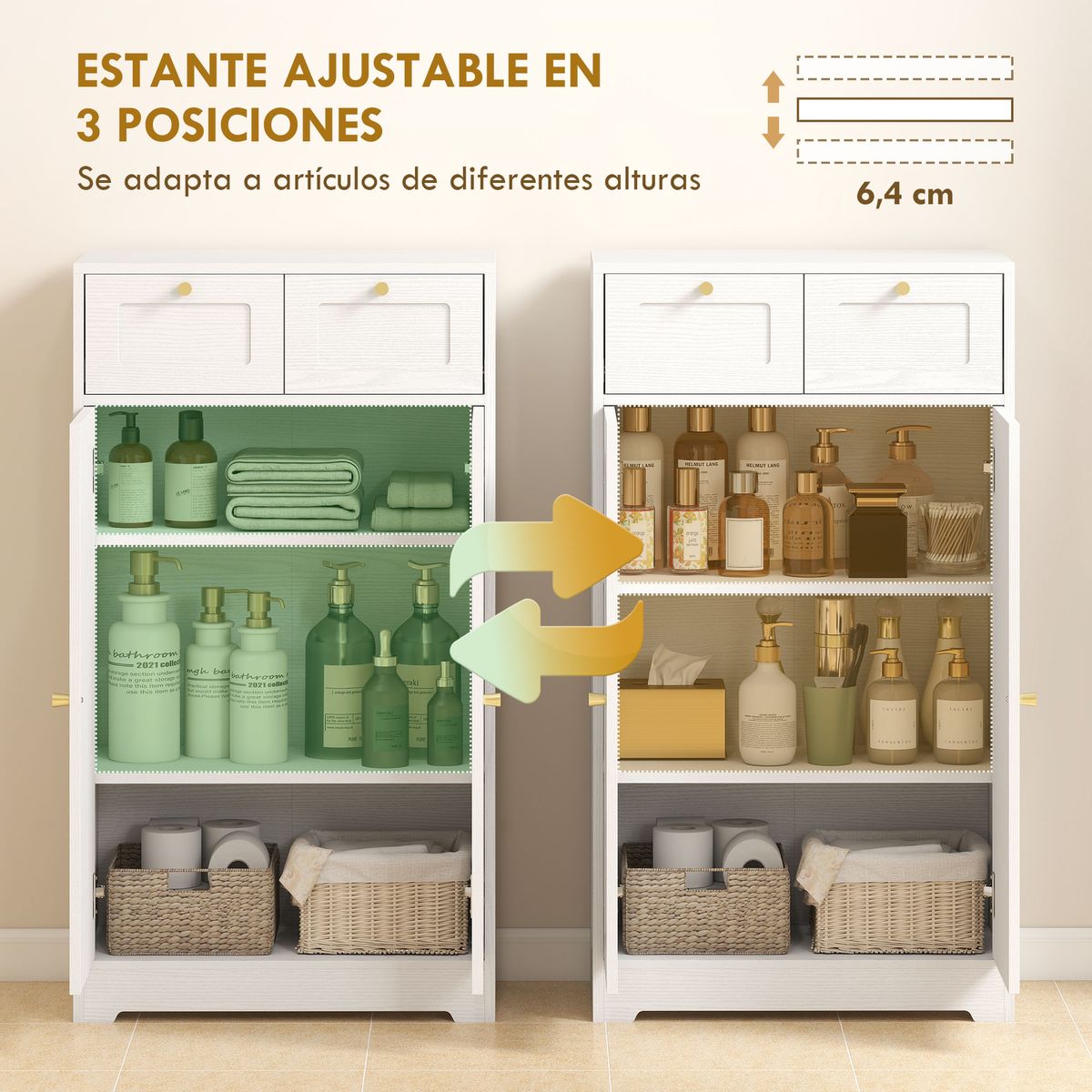 Armario-de-baño-Max-Homcom-2-puertas---2-cajones-blanco-108x30x60-cm-