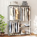 Armario-Yasmine-Homcom-4-estantes-crema-185x142x43-cm