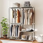 Armario-Yasmine-Homcom-4-estantes-crema-185x142x43-cm