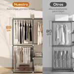 Armario-Yasmine-Homcom-4-estantes-crema-185x142x43-cm