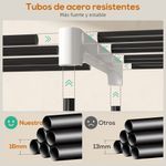 Armario-Yasmine-Homcom-4-estantes-crema-185x142x43-cm