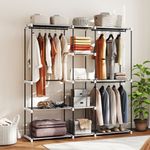 Armario-Liora-Homcom-8-estantes-gris-claro-185x43x182-cm