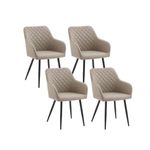 Pack-de-2-sillas-de-comedor-Diamante-beige-oscuro-84x52x46-cm-