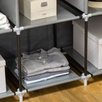 Armario-Nova-Homcom-8-estantes-gris-1625x125x43-cm