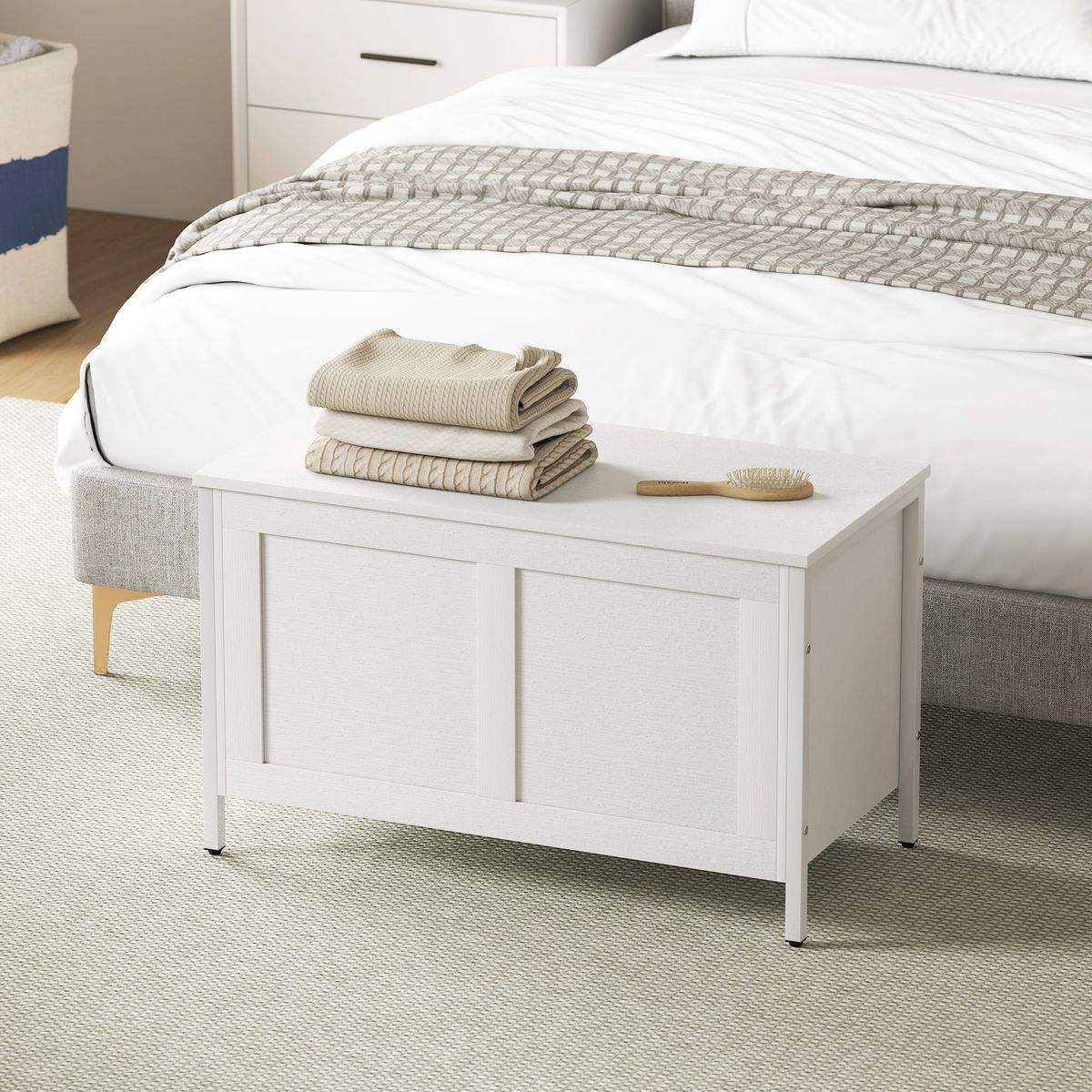 Baul-Lira-Homcom-tapa-abatible-blanco-50x40x80-cm-