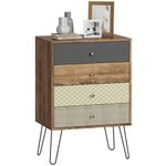 Comoda-Boho-Homcom-4-cajones-multicolor-86x60x39-cm