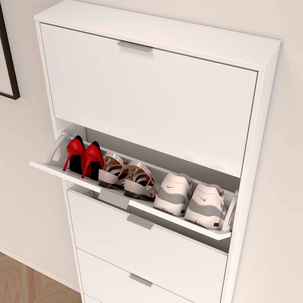 Zapatero-Maelys-5-puertas-blanco-brillo-180x70x17-cm