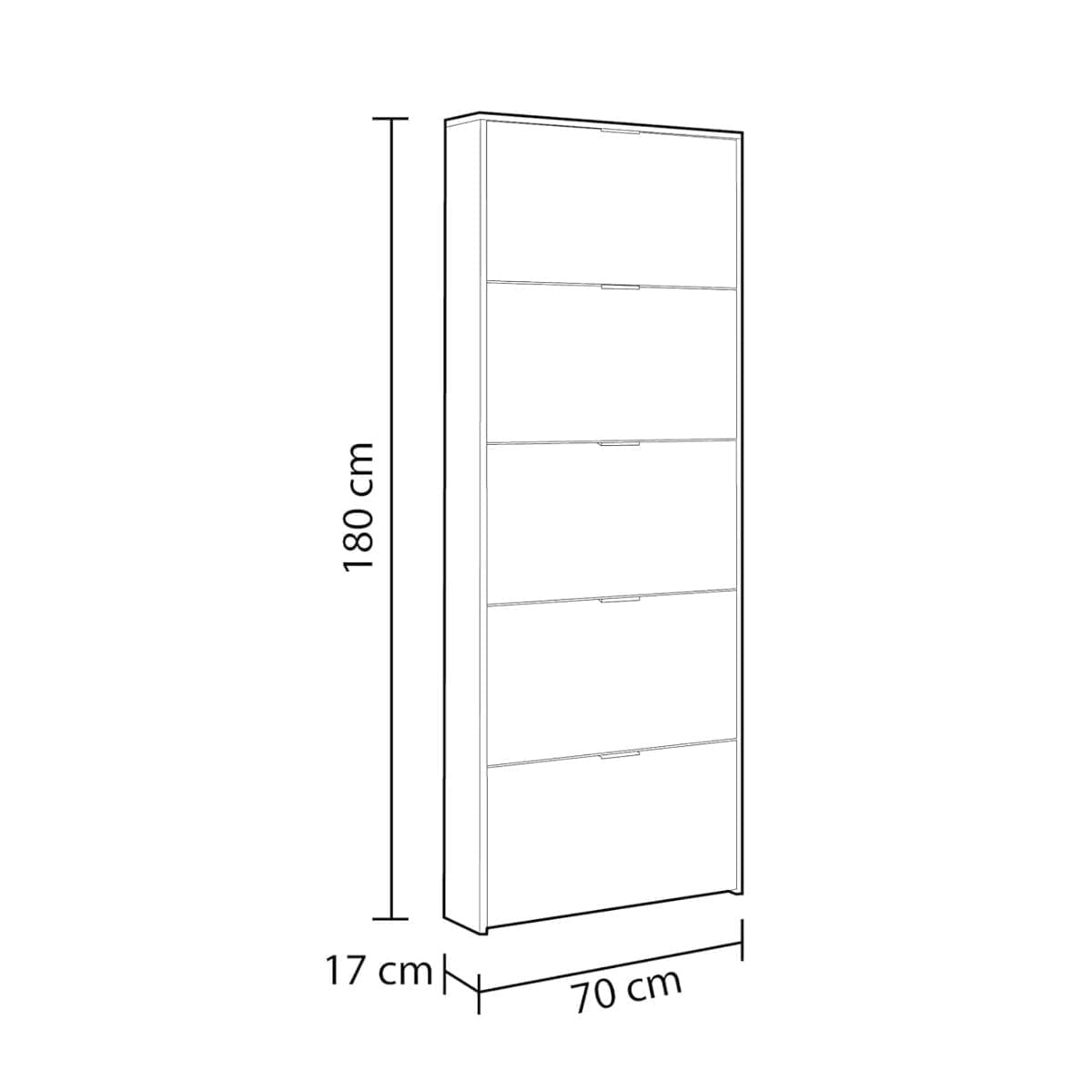 Zapatero-Maelys-5-puertas-blanco-brillo-180x70x17-cm