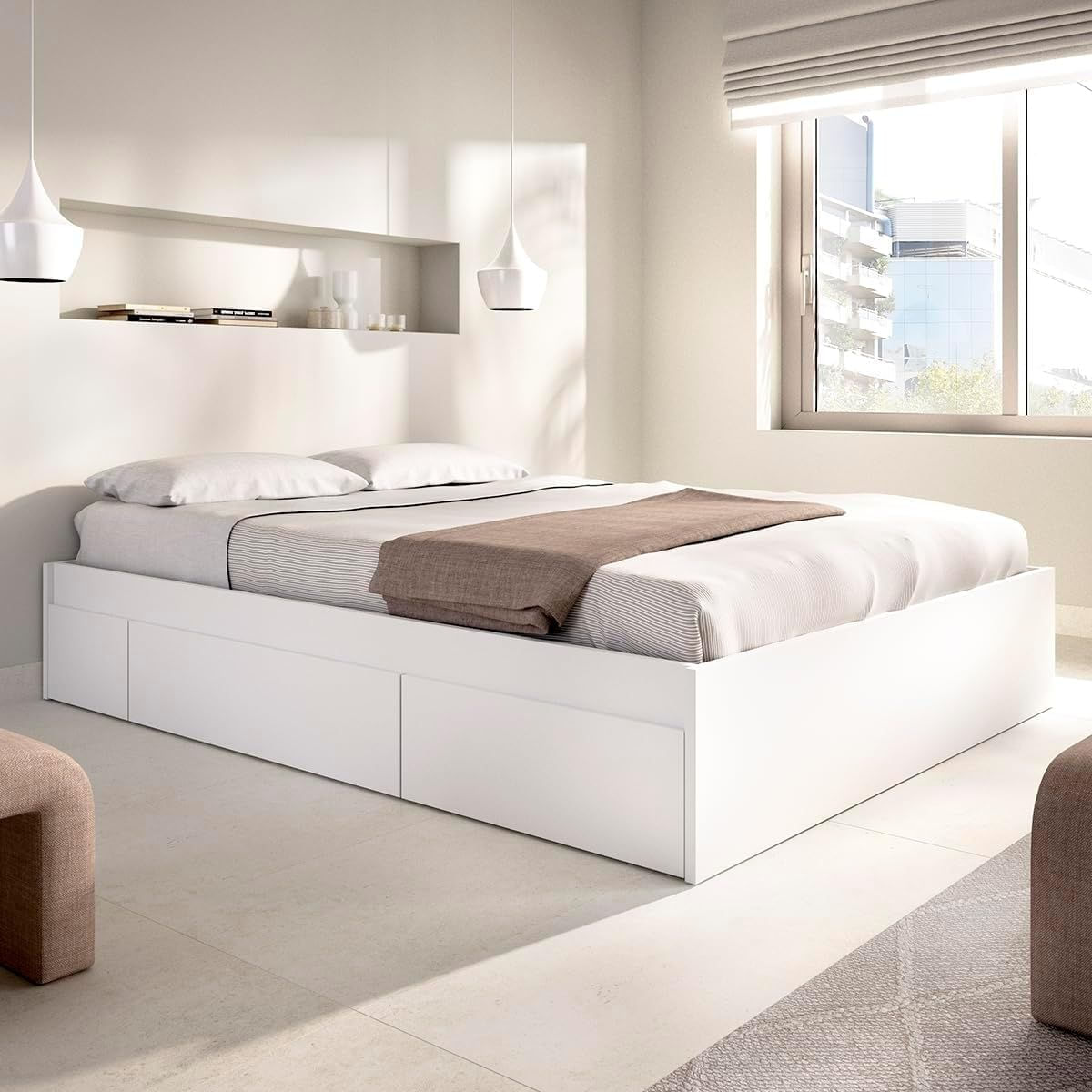 Composicion-de-dormitorio-Pack-Len-cabecero---estructura-cama---2-mesitas-de-noche-blanco-96x251x1964-cm-