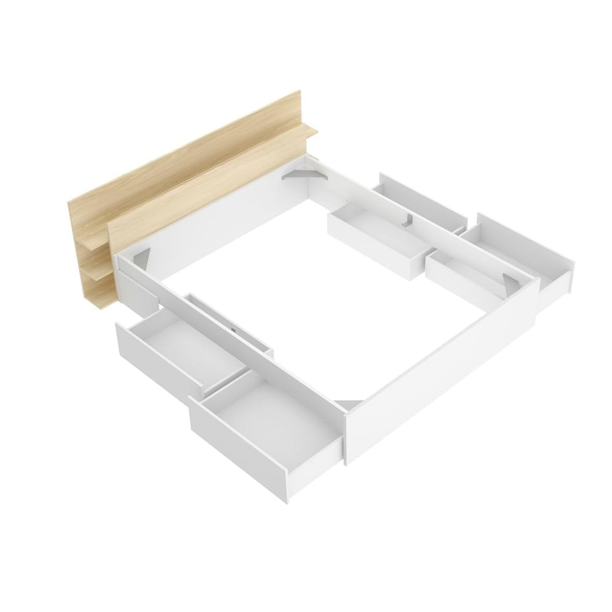 Composicion-de-dormitorio-Tori-cabecero-y-estructura-de-cama-con-4-cajones-blanco-natural-73x1812x2164-cm-