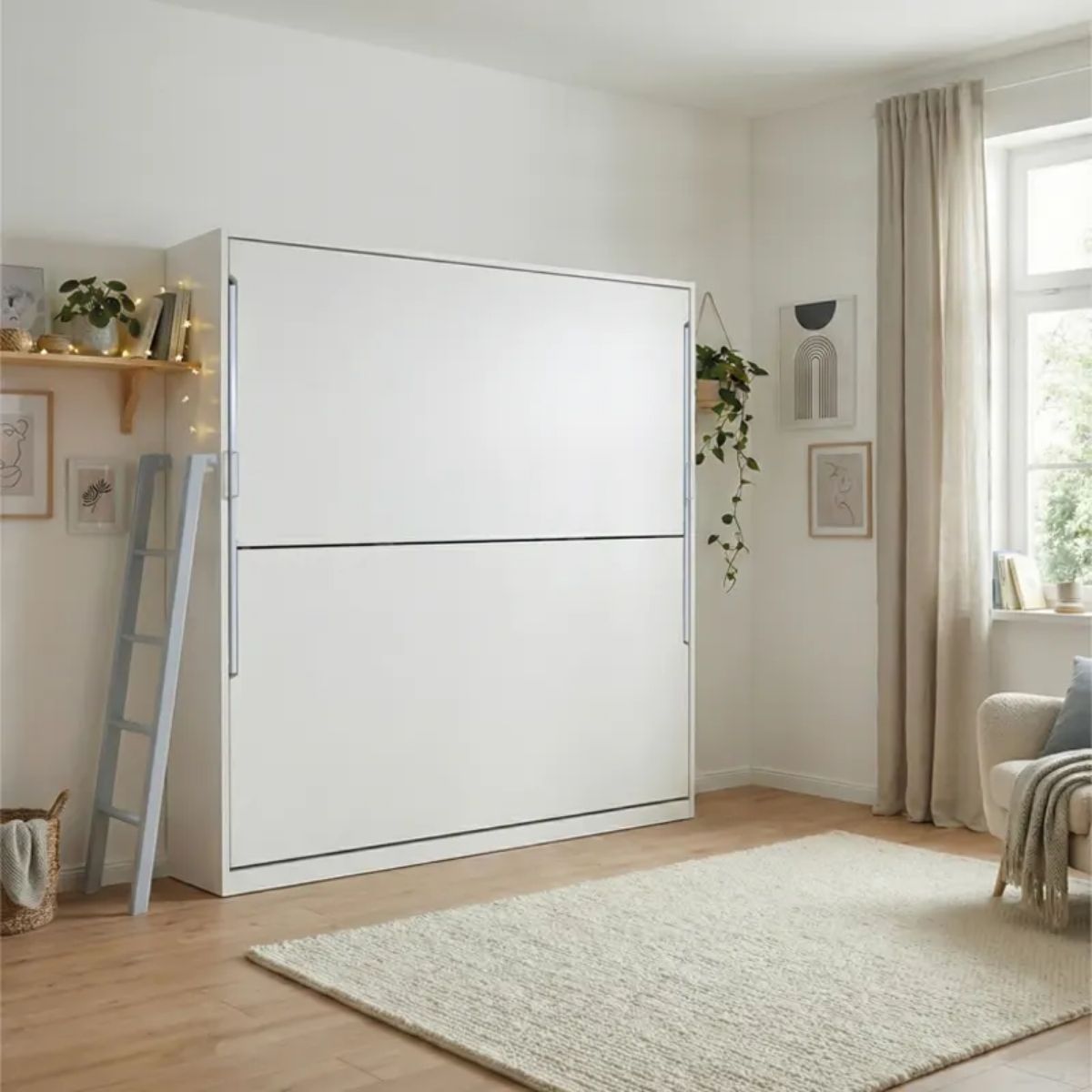 Cama-abatible-horizontal-Matt-con-escritorio-y-somier-blanco-135x190-cm-