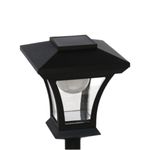 Farola-Milo-10-LED-carga-solar-negro-120-cm-