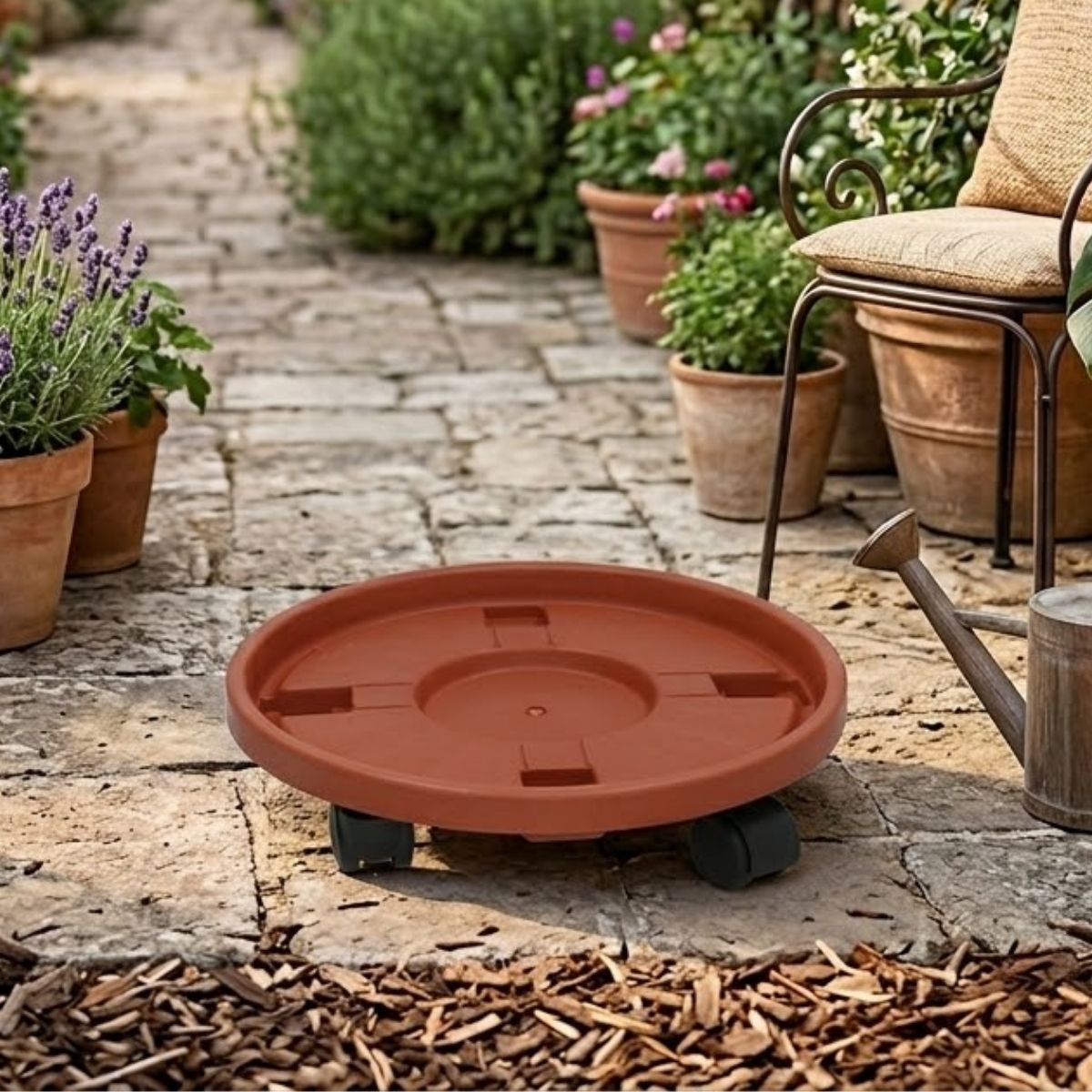 Soporte-para-macetas-con-ruedas-marron-Ø36-cm