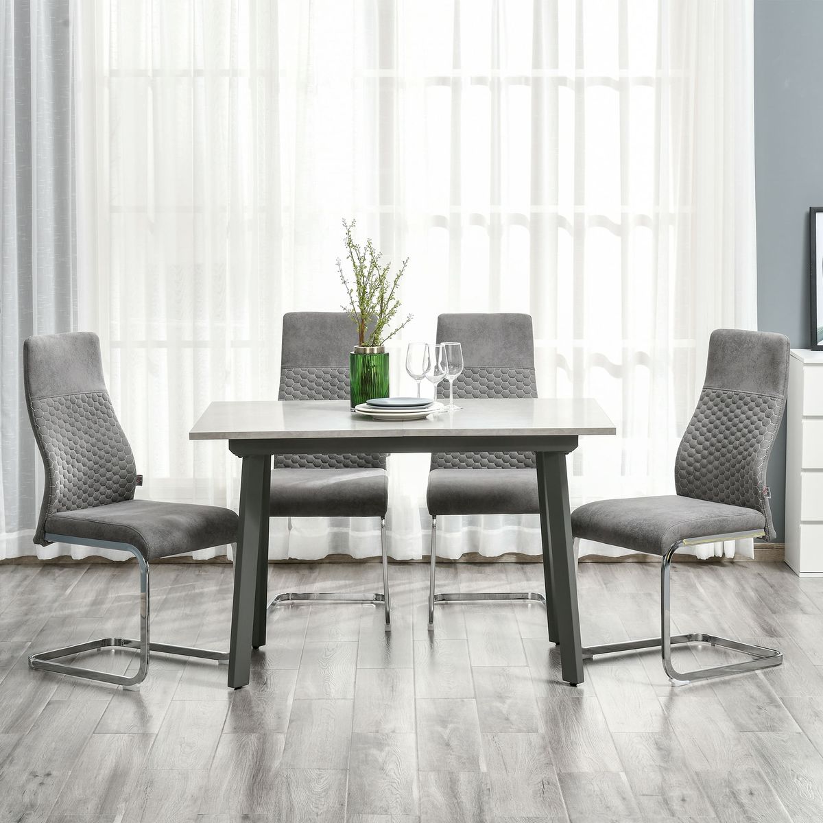 Pack-de-4-sillas-de-comedor-Cali-Homcom-acolchadas-gris