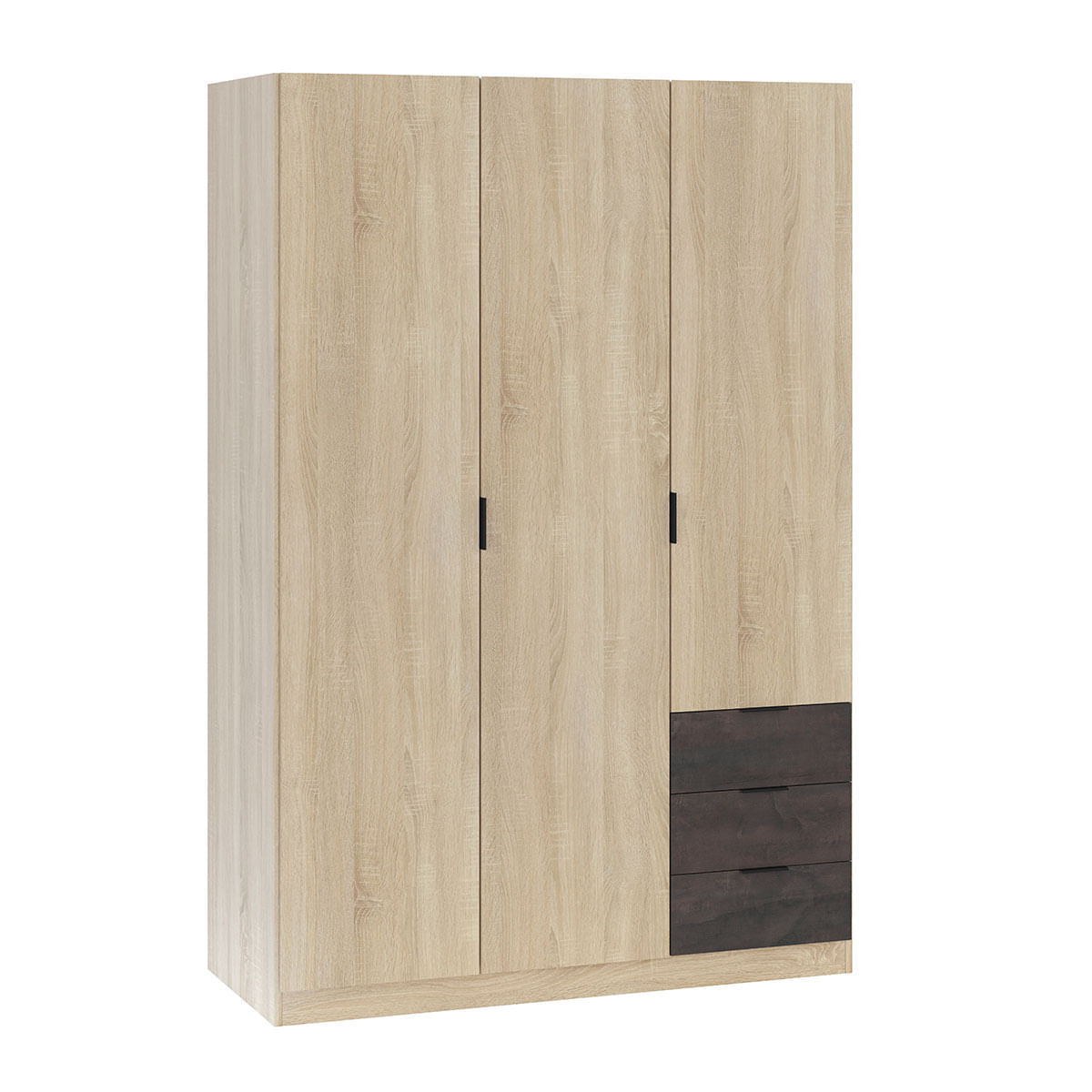 armario-lc-3-puertas-3-cajones-roble-oxido-perfil